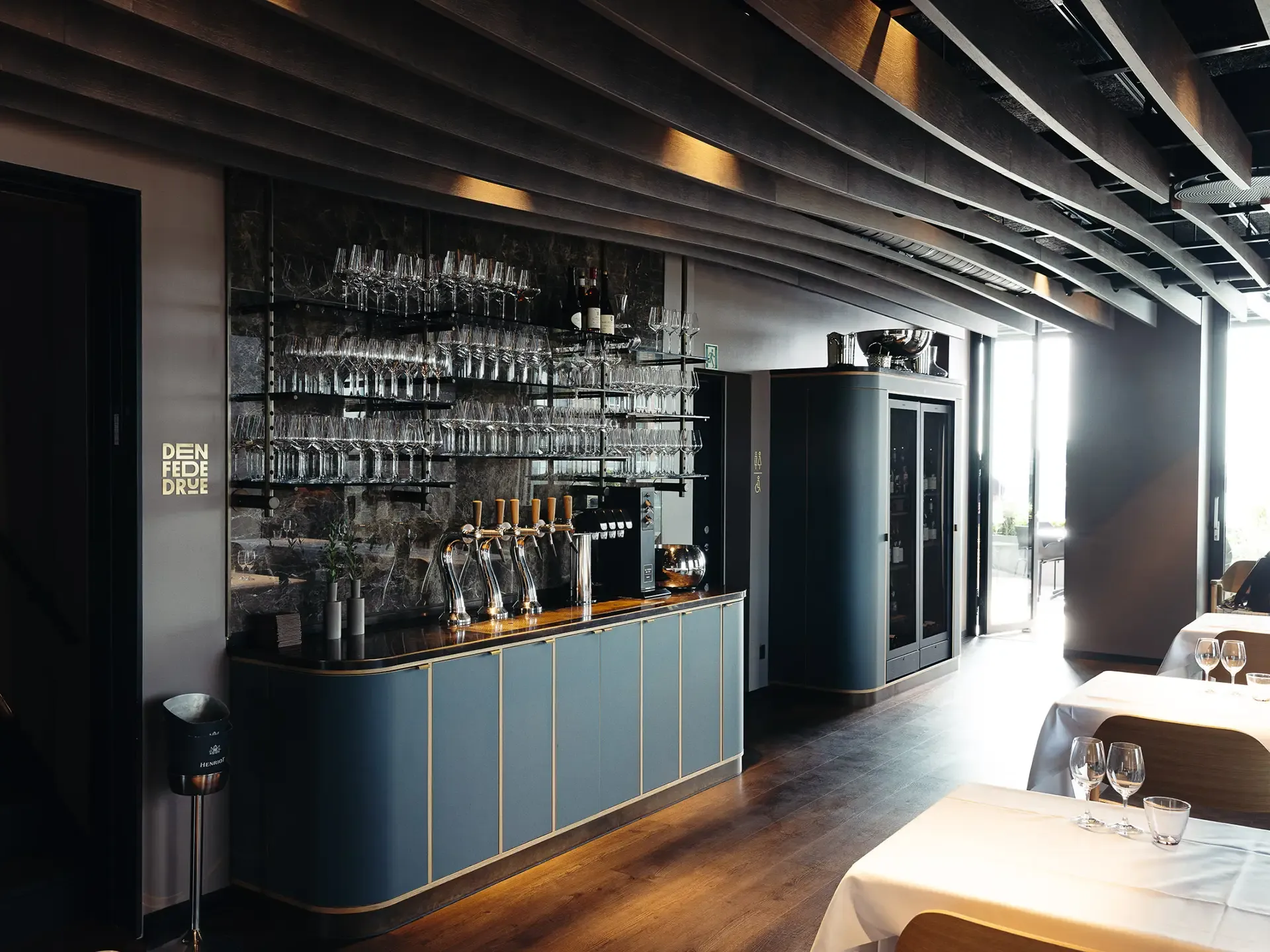 Custom-made waiter’s station for Restaurant Tiende by Third.space — functional design solution merging craftsmanship and contemporary restaurant aesthetics.